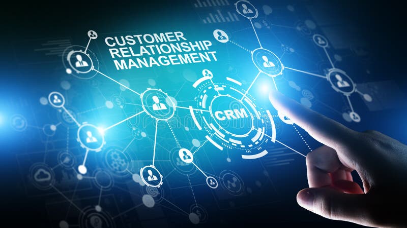CRM - Customer relationship management automation system software. Business and technology concept. royalty free stock photo