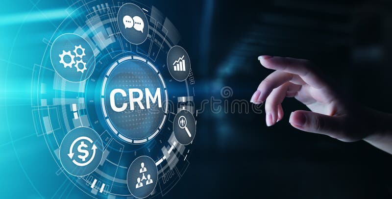 CRM - Customer relationship management automation system software. Business and technology concept. royalty free stock images