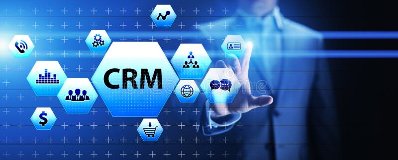 CRM - Customer relationship management automation system software. Business and technology concept. royalty free stock photos