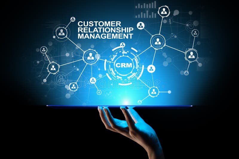 CRM - Customer relationship management automation system software. Business and technology concept. royalty free stock photography