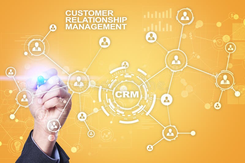 CRM. Customer relationship management concept. Customer service and relationship. stock images