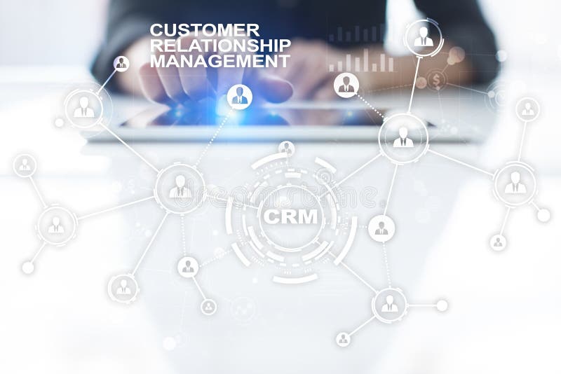 CRM. Customer relationship management concept. Customer service and relationship. stock image