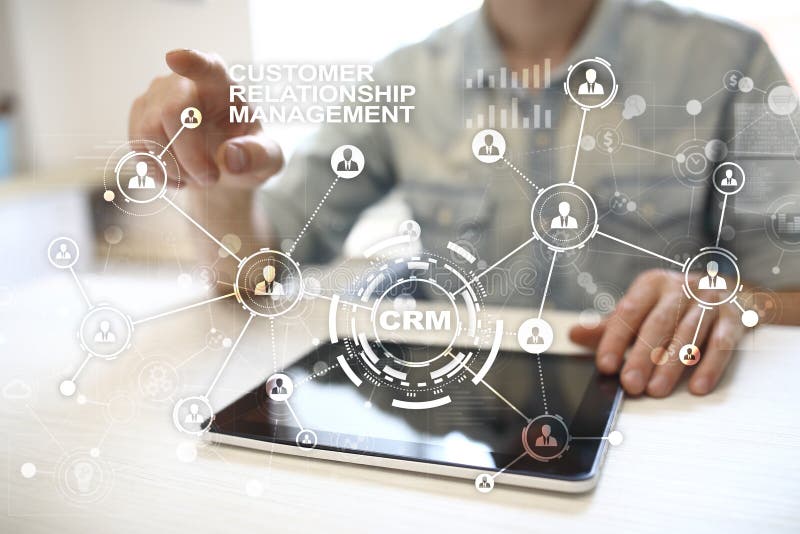 CRM. Customer relationship management concept. Customer service and relationship. stock photography
