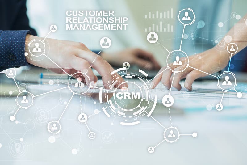CRM. Customer relationship management concept. Customer service and relationship. stock photo