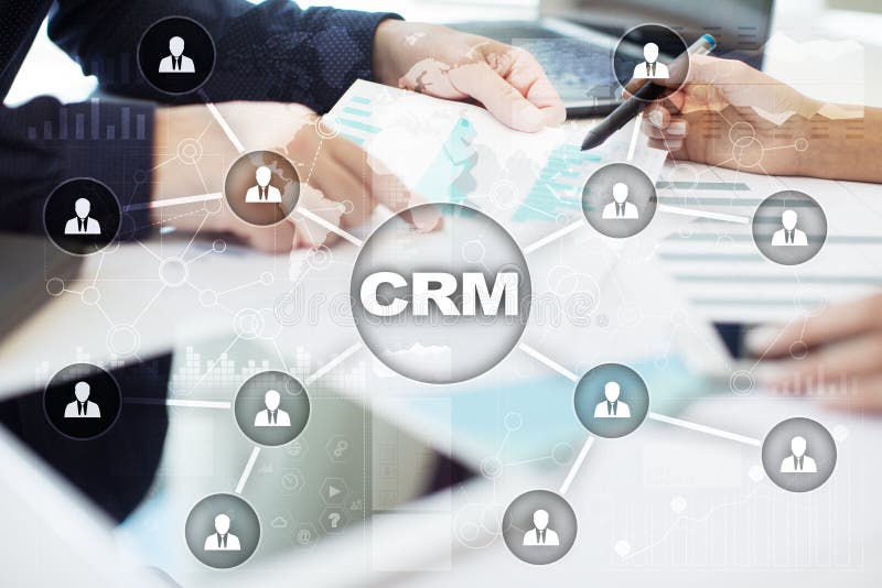 CRM. Customer relationship management concept. Customer service and relationship. stock image