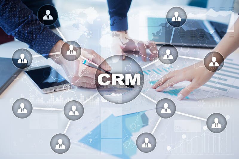 CRM. Customer relationship management concept. Customer service and relationship. stock image