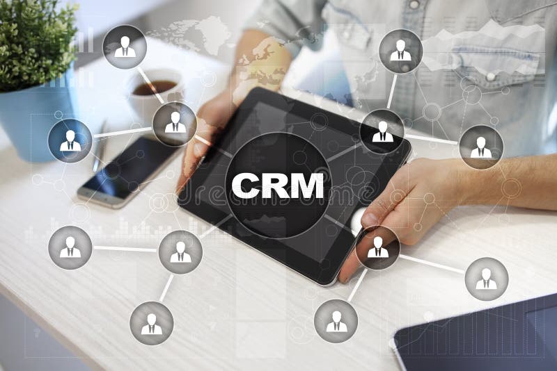 CRM. Customer relationship management concept. Customer service and relationship. stock image
