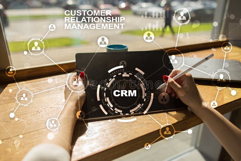 CRM. Customer relationship management concept. Customer service and relationship. stock photo