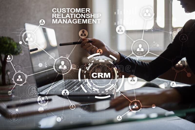 CRM. Customer relationship management concept. Customer service and relationship. stock images