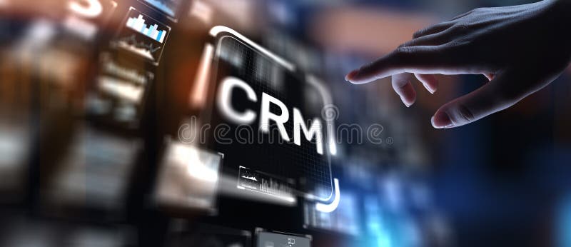CRM Customer Relationship Management Enhancing Client Engagement and Loyalty, projection on a virtual screen, Business and stock images