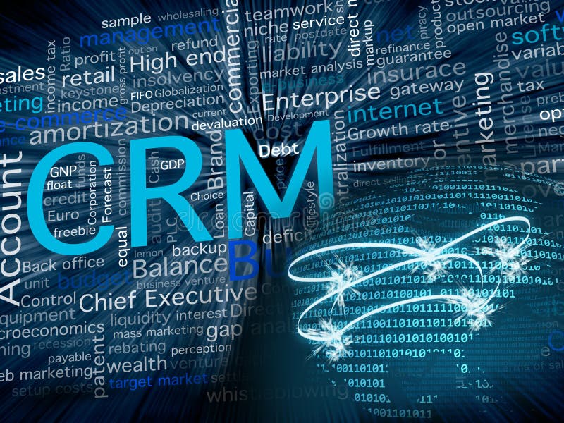 CRM and network royalty free illustration CRM and network royalty free illustration