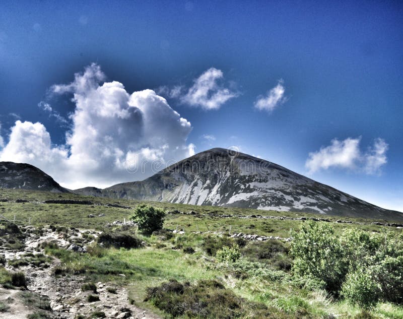 Trail that Leads To Croagh Patrick Mountain Peak in County Mayo