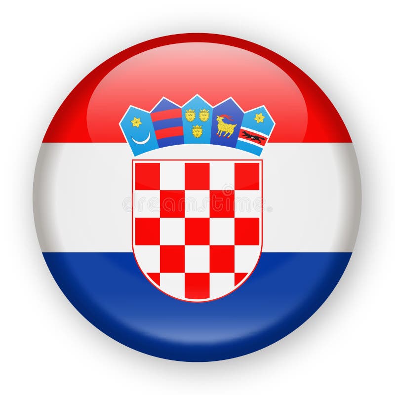 Croatia Flag Vector Round Icon Stock Illustration - Illustration of europe, cartoon: 104138606