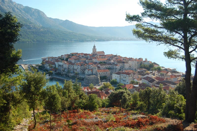 croatia korcula miasteczko obraz stock croatia korcula miasteczko obraz stock