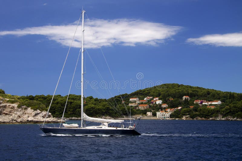 Croatia Sailing at the Adriatic Sea Stock Image Image of ocean