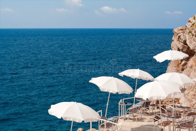 Croatia. Seaside restaurant in Dubrovnik