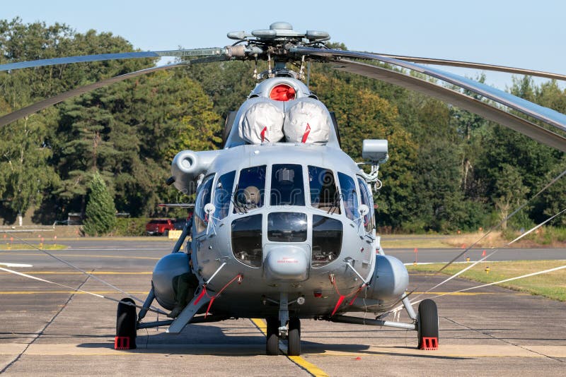 Croatian Air Force Mi-171Sh transport helicopter on the tarmac of Kleine-Brogel Airbase. Belgium - September 14, 2019