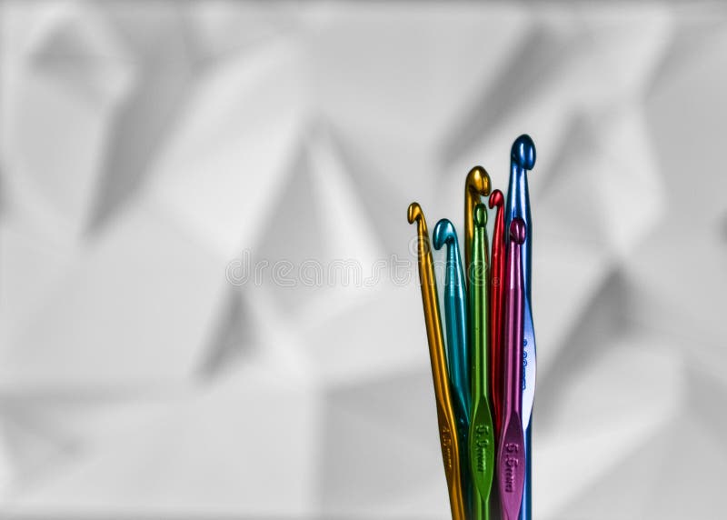 Crochet crochet. espace pour le texte. crochet multicolore. photos libres de droits