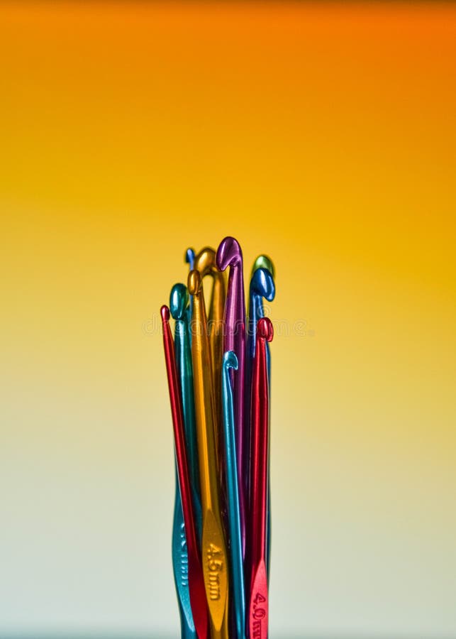 Crochet crochet. espace pour le texte. crochet multicolore. photo stock