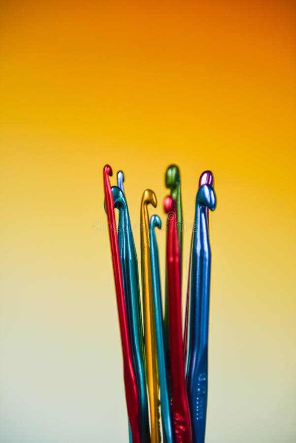 Crochet crochet. espace pour le texte. crochet multicolore. image stock