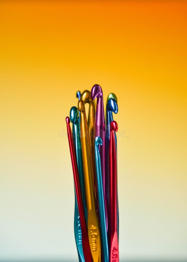 Crochet crochet. espace pour le texte. crochet multicolore. photographie stock