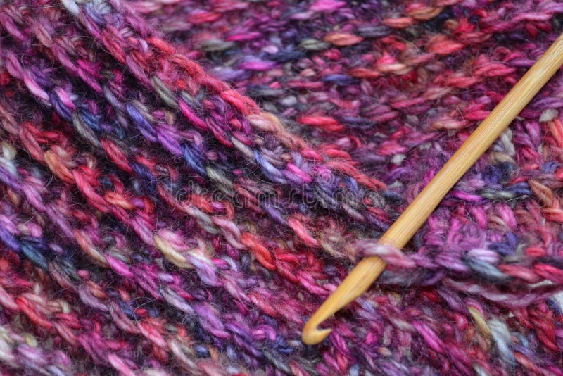 Crochet Hook and Fabric Background Stock Photo Image of background