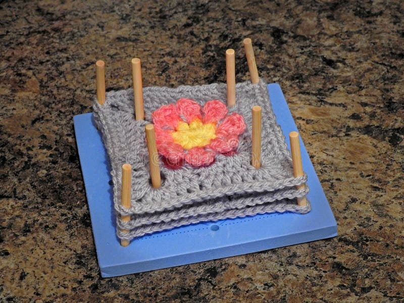 Crocheted Blocking Technique Stock Image Image of accessories