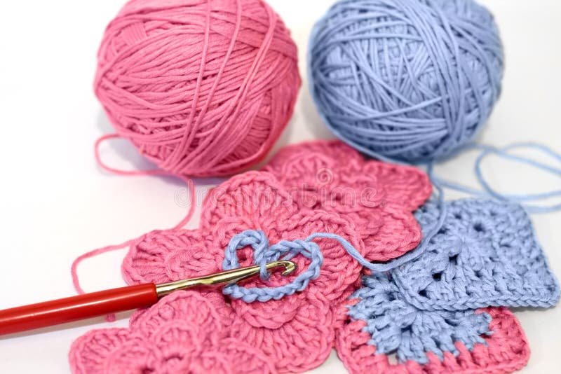 Yarns in Basket with Crochet Hooks in Harmonious Colors. Knitting, Crocheting  Supplies. Stock Image - Image of color, cotton: 116779833