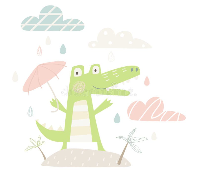 Cute Little Dinosaur Jumping Illustration Cartoon · Creative Fabrica