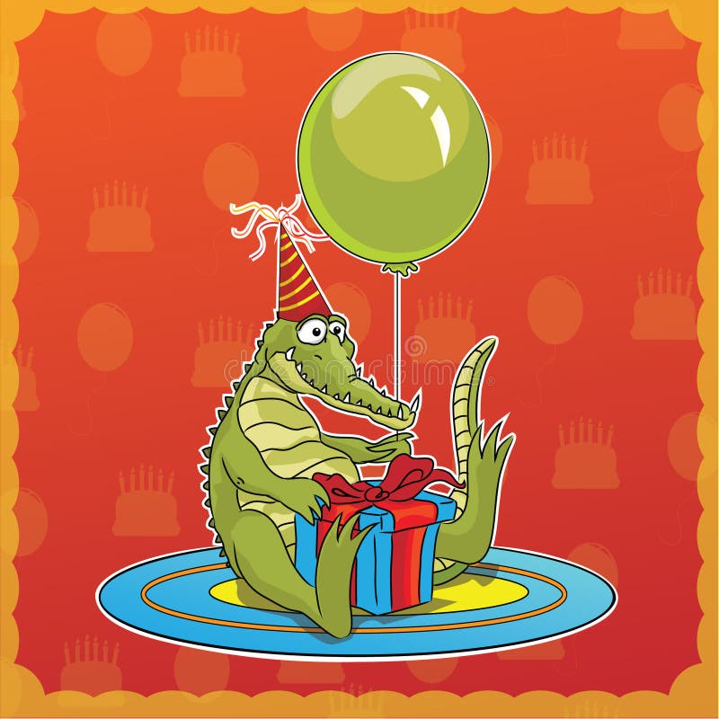 Crocodile de joyeux anniversaire