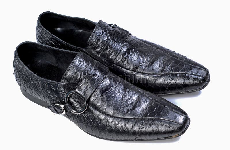 Crocodile Leather Black Formal Shoes Stock Photo Image of leather