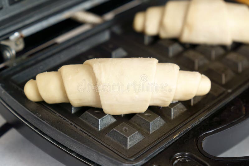 Croffle Croissant and Waffle. Soft and Layered Croissant Dough is