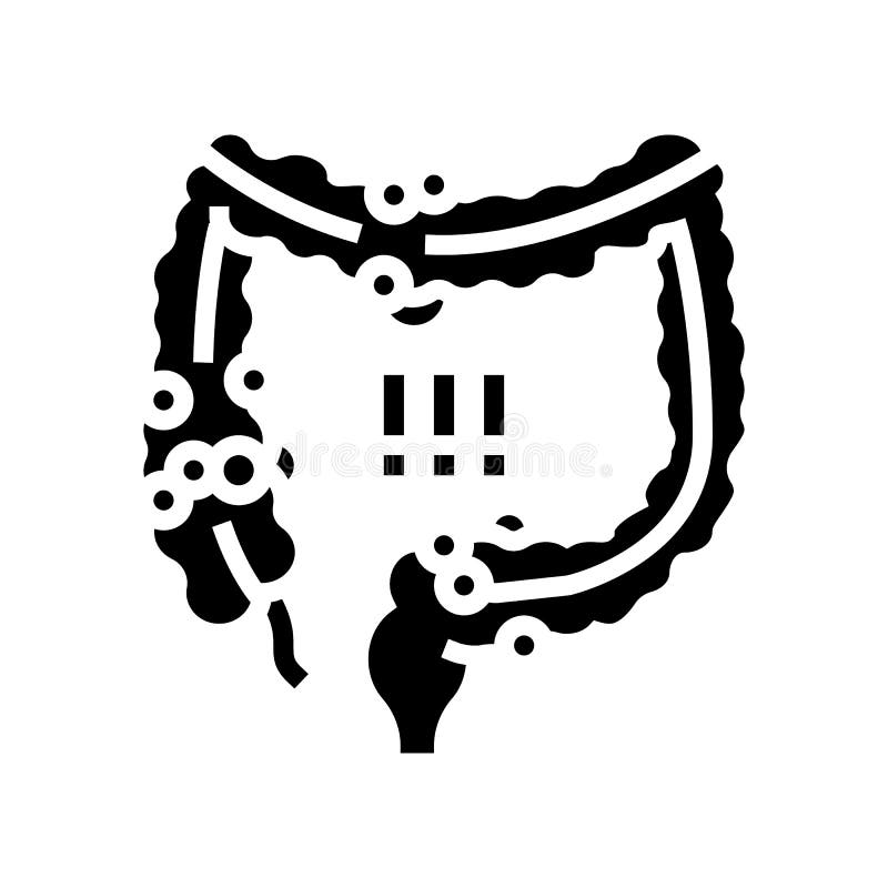 Crohns Disease Glyph Icon Vector Illustration Stock Vector ...