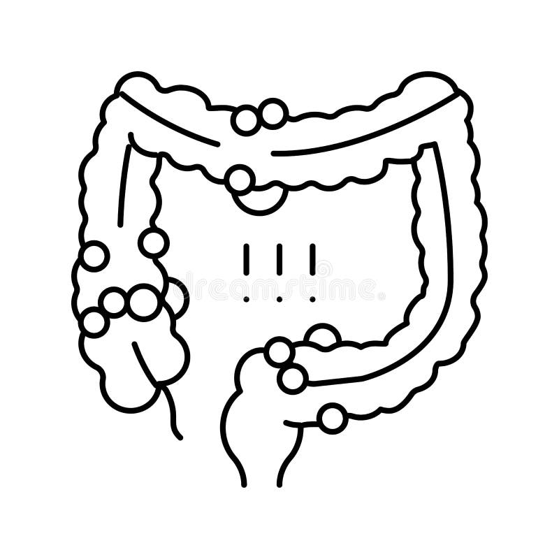 Crohns Disease Line Icon Vector Illustration Stock Vector ...