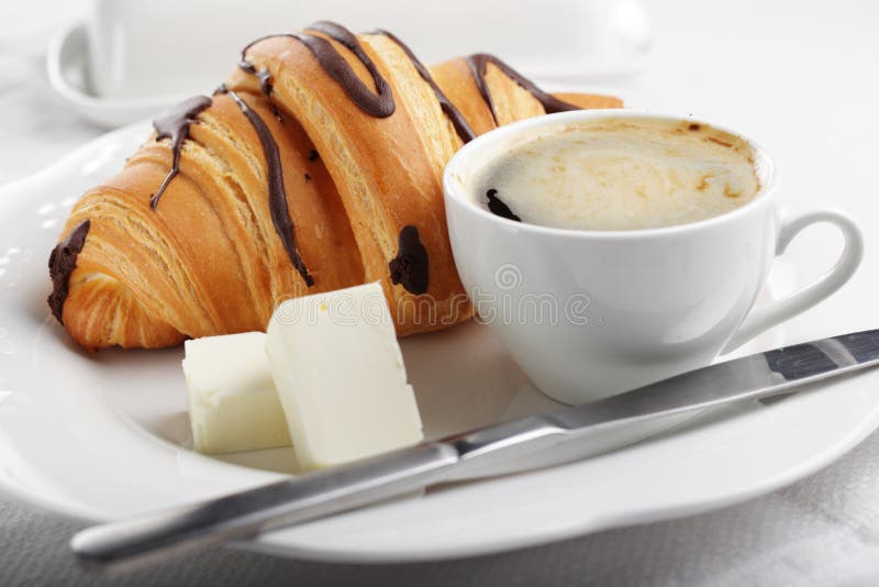 Croissant and coffee