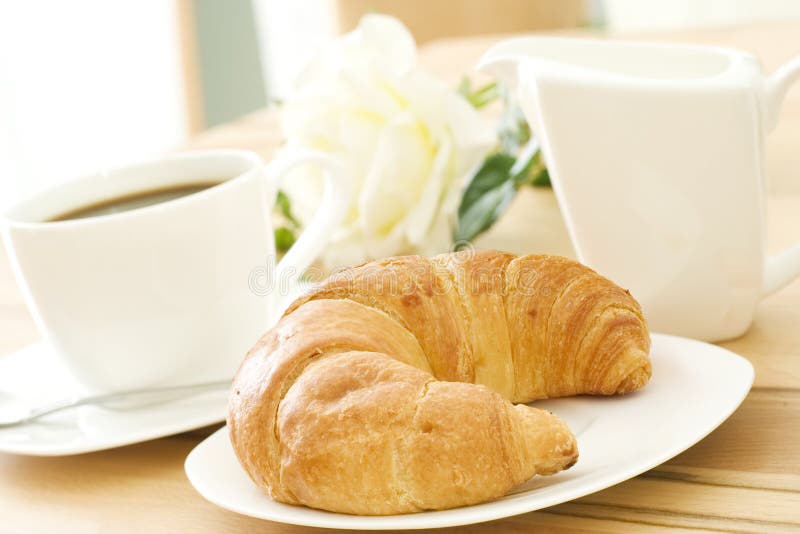 Croissant and coffee