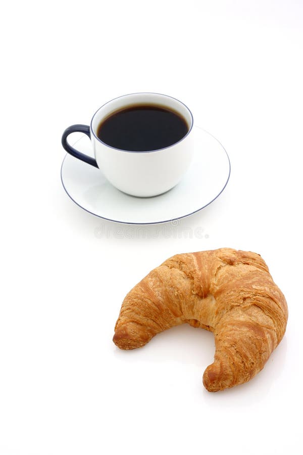 Croissant, cup of coffee