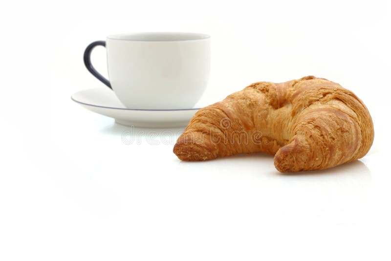 Croissant, cup of coffee