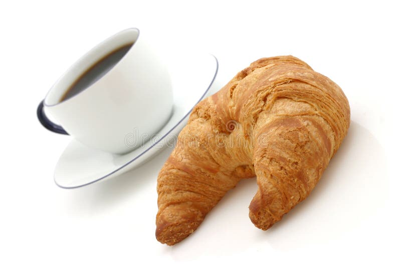 Croissant, cup of coffee