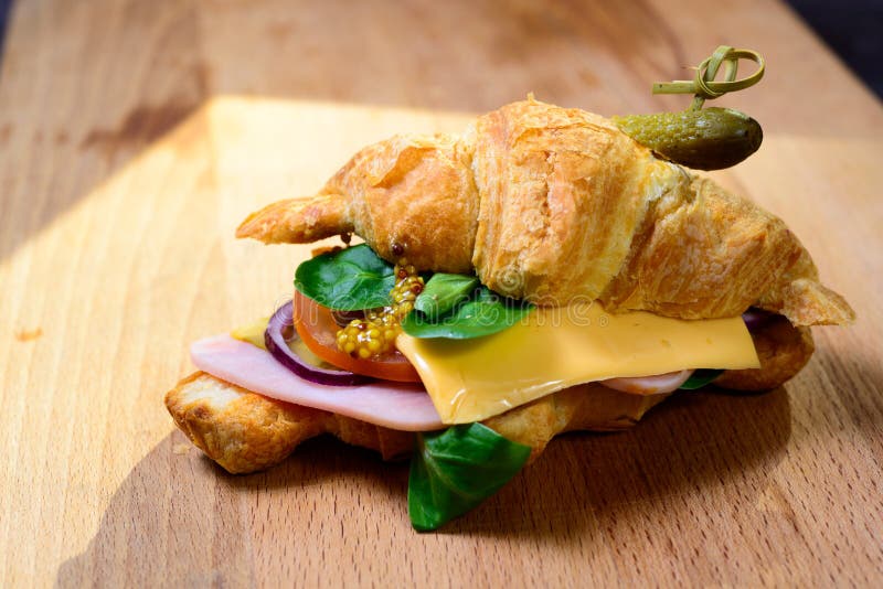 Croissant Ham Cheese Breakfast Stock Image Image of bread, cold 67516415