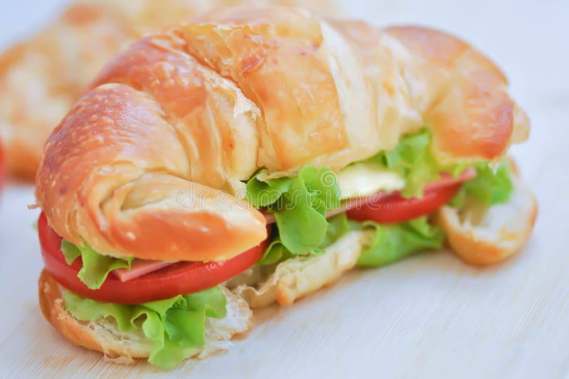 Croissant,croissant sandwich stock photos