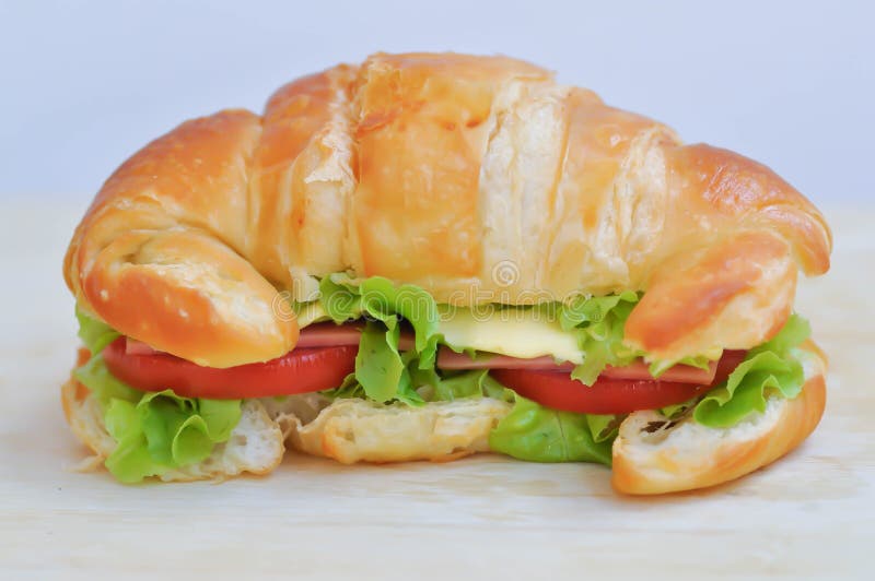 Croissant,croissant sandwich royalty free stock photo