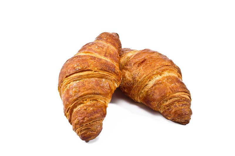 Croissant sobre fundo branco imagem de stock royalty free