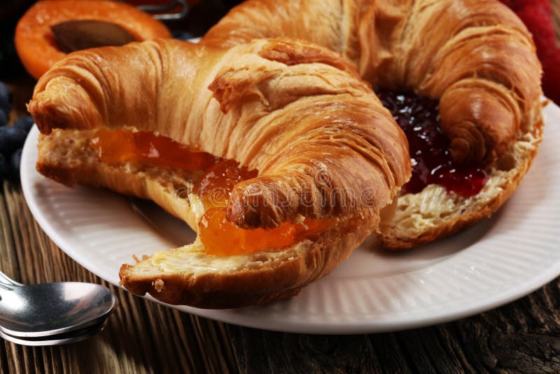 Croissants with Marmalade and Assortment of Jams, Seasonal Berries ...