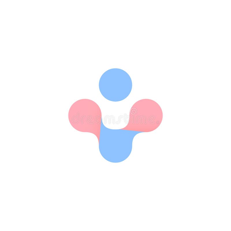 Croix abstraite bleue et rose Symbole de vecteur de santé de femme et d'homme Grossesse, logo d'accouchement D'isolement plus l'i illustration de vecteur Croix abstraite bleue et rose Symbole de vecteur de santé de femme et d'homme Grossesse, logo d'accouchement D'isolement plus l'i illustration de vecteur