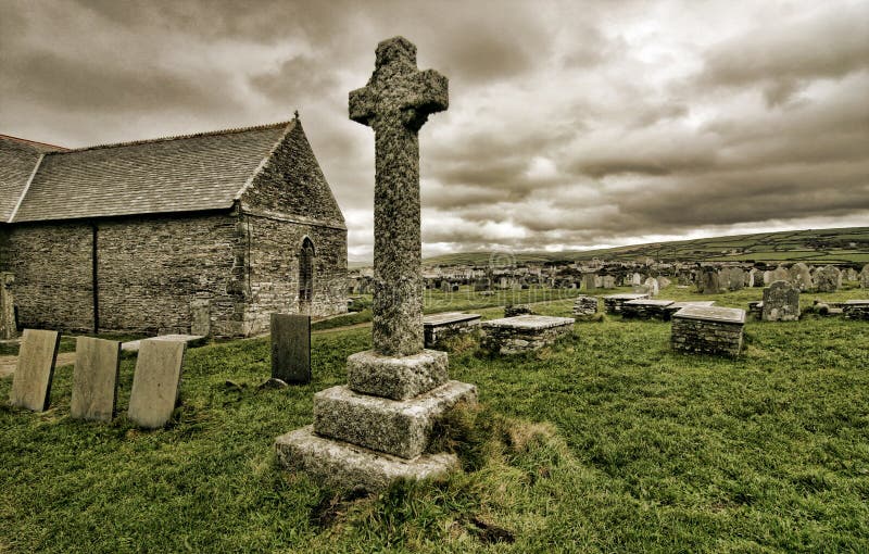 Celtic cross by Tintagel, Cornwall, England. Celtic cross by Tintagel, Cornwall, England