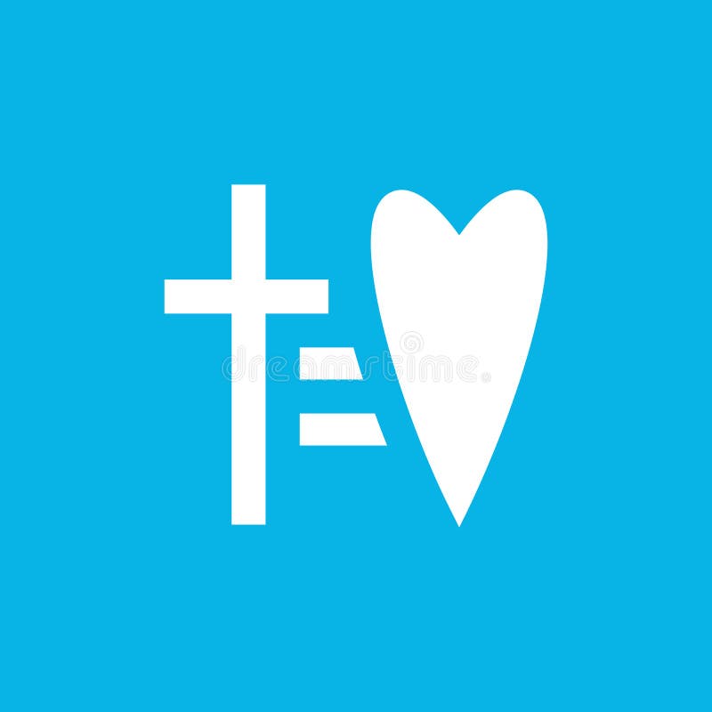 Croix égale à l'icône de vecteur de coeur Calibre religieux laconique de logo de symbole Logotype de foi et d'amour Signe linéair illustration libre de droits Croix égale à l'icône de vecteur de coeur Calibre religieux laconique de logo de symbole Logotype de foi et d'amour Signe linéair illustration libre de droits