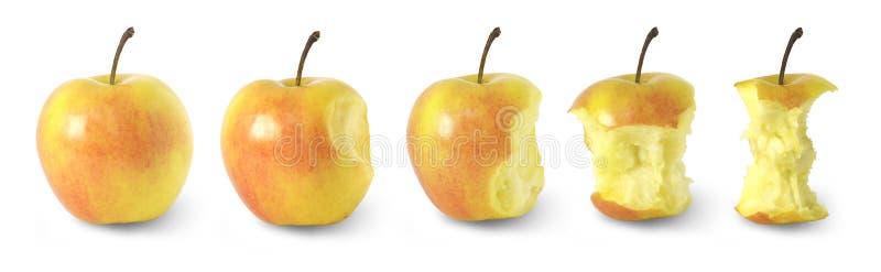 Cronologia di cibo della mela/con i percorsi di residuo della potatura meccanica fotografia stock libera da diritti Cronologia di cibo della mela/con i percorsi di residuo della potatura meccanica fotografia stock libera da diritti