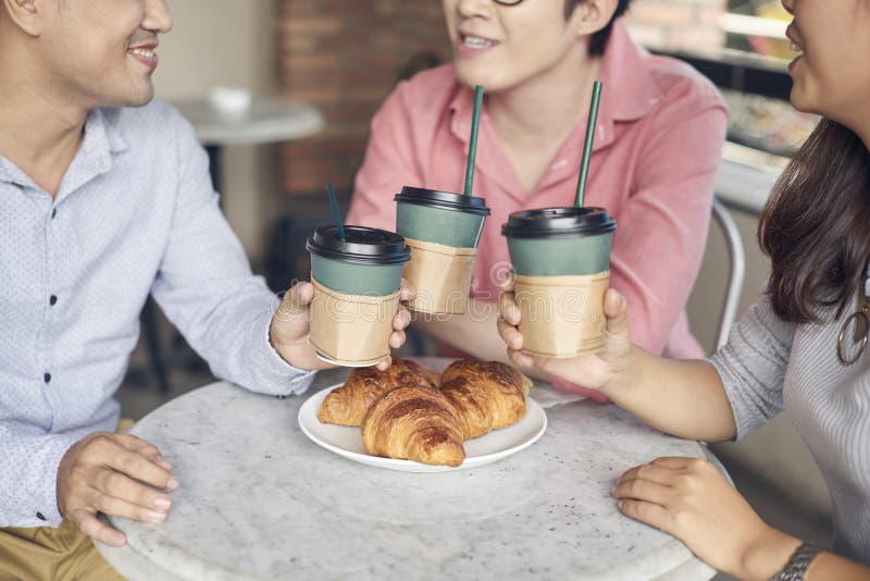 People enjoying coffee break on work