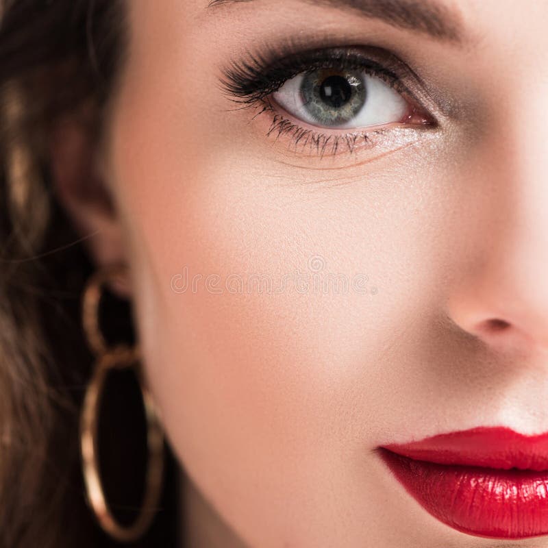 cropped image of beautiful girl with makeup royalty free stock image cropped image of beautiful girl with makeup royalty free stock image